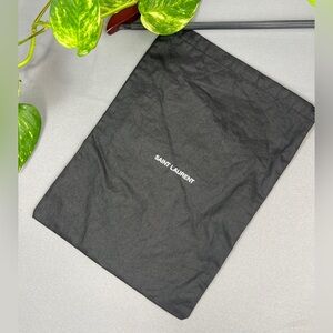 Yves Saint Laurent Black Logo Dust Bag Drawstring Pouch